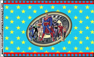 Justice League, Free Printable Labels.