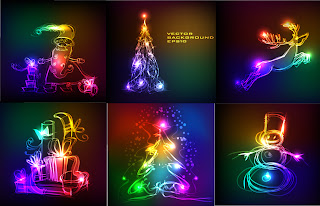 クリスマスの電飾飾り symphony of light christmas vector graphics イラスト素材