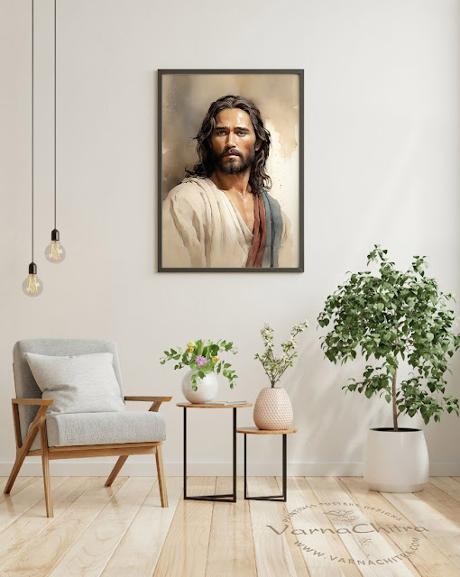 Jesus Christ Unique Unbelievably artistic religious painting by Biju Varnachitra