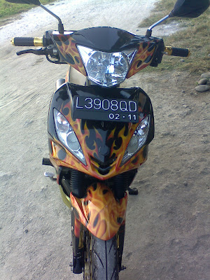 Modifikasi cat Jupiter MX tahun 2006 di Air Brush