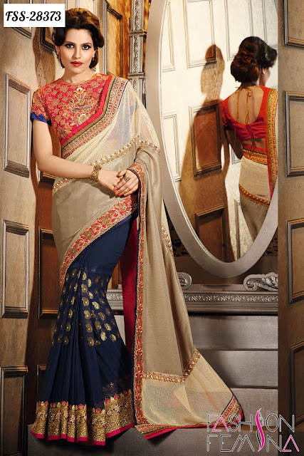 buy Online Latest embroidery Saree in usa