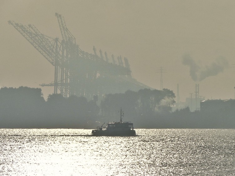 Hafen hamburg im Herbst