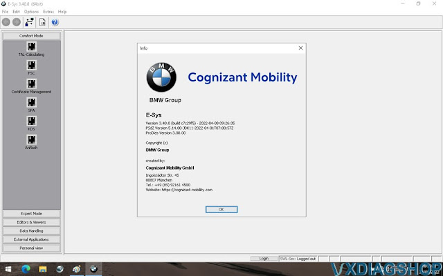 VXDIAG BMW E-sys Asks for Certificate solution 2