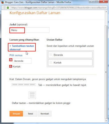 Cara Membuat Menu Bar Di Blog Dengan Mudah Terbaru
