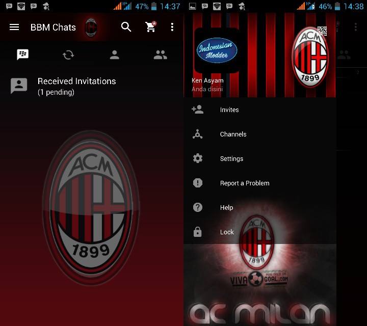 BBM MOD AC Milan v3.2.5.12 APK