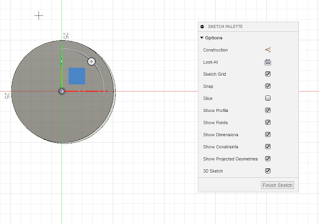 Create new sketch and select the offset plane