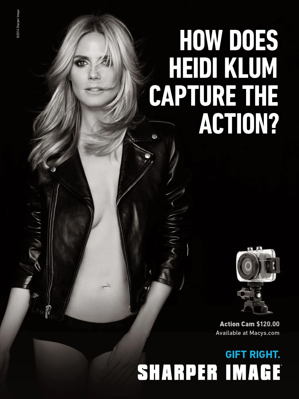 Heidi Klum shows off enviable body for the Sharper Campaign Holiday 2014