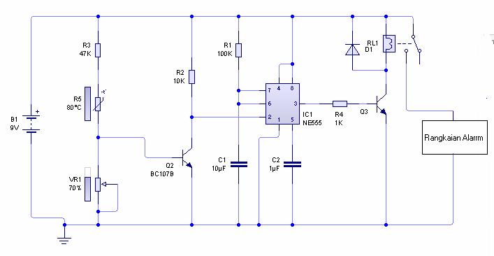 Bengkel Listrik Com Rangkaian  Sensor Suhu