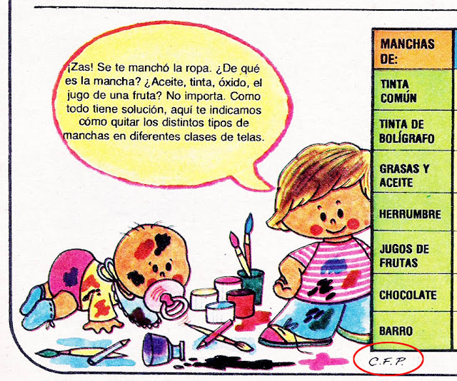 Ilustración infantil, Revista Billiken, manchas, niños, Dana.