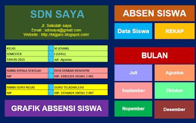  Absensi merupakan kegiatan rutin yang harus dilaksanakan oleh setiap guru sebelum pelaksa Download Aplikasi Absensi Siswa Terbaru versi Excel Gratis