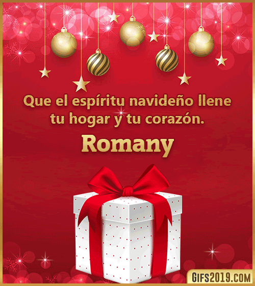Deseos de feliz navidad para romany