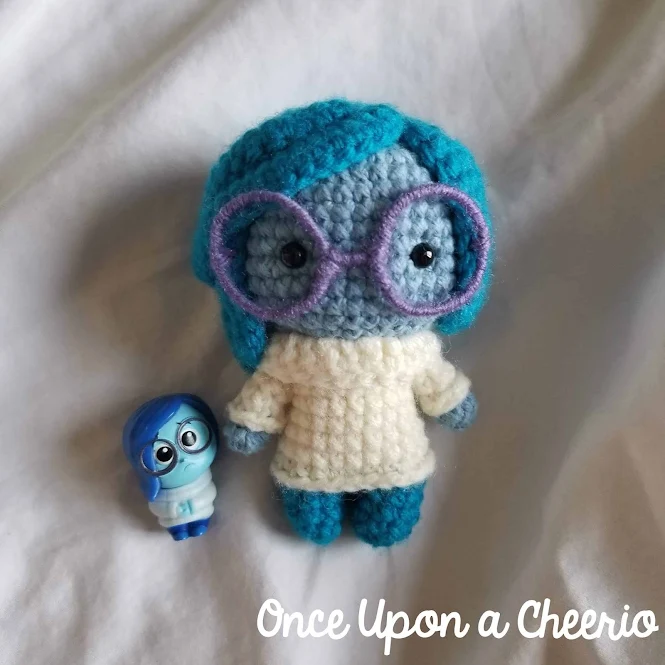 Disney Pixar Inside Out Sadness Free Amigurumi Crochet Pattern