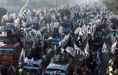 PAKISTAN-INDIA-TRADE-PROTEST