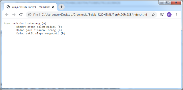 Crewnesia - Membuat Paragraf Pada HTML