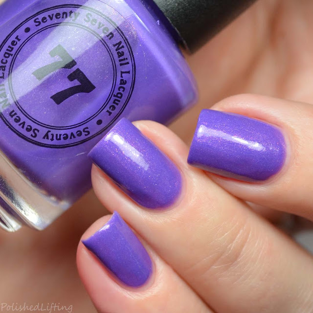 purple nail polish with shimmer