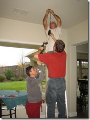 Installing light over pub table 9