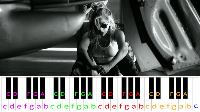 Hold My Hand by Lady Gaga (Top Gun: Maverick) Piano / Keyboard Easy Letter Notes for Beginners