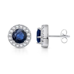 Sapphire and Diamond Earrings