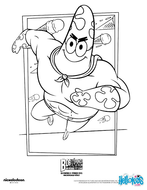 Patrick The Starfish Coloring Page