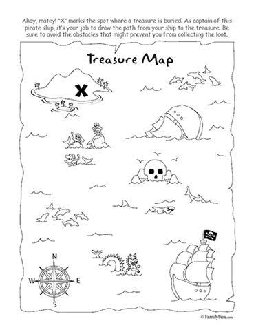 Printable World   Kids on Pirate  Printable Treasure