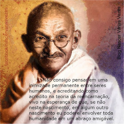 Gandhi explica sua crença na reencarnação.