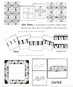 some tangle patterns that you will find inside of Tangle Starts Planner 2018