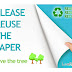 Printable "Reuse the Paper" Sign