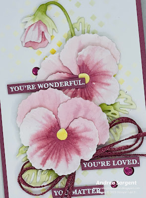 Let a friend know you are thinking of them with a personally created Moody Mauve pansy card.