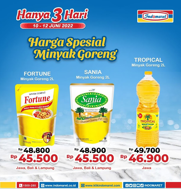 Harga Minyak Goreng Spesial di Indomaret (s.d 12 Juni 2022)