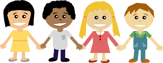 children holding hands