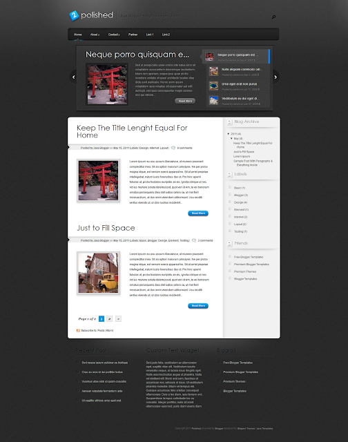 Polished Blogger Template