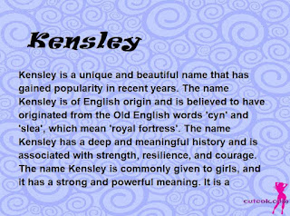 meaning of the name "Kensley"