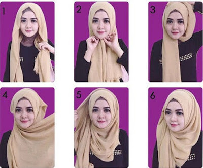 cara memakai jilbab segi empat