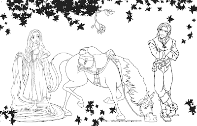 Tangled Coloring Sheets on Tangled Coloring Pages Gif