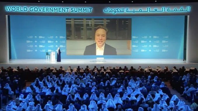 Elon Musk Discusses ‘Single World Government’ With Elites at World Government Summit