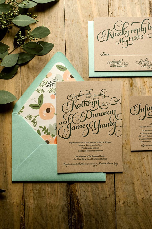 30 Inexpensive and Affordable Wedding Invitations Samples that will Add