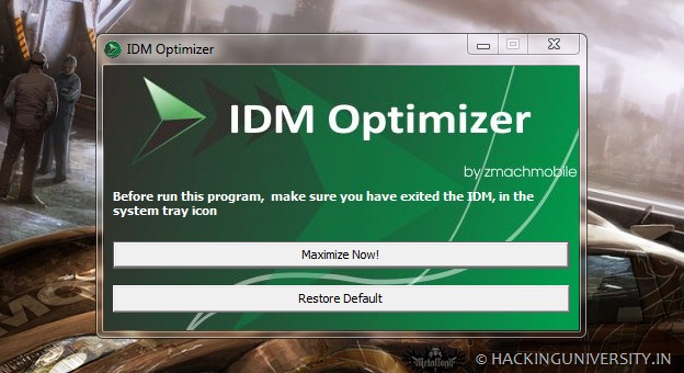 IDM Optimizer to boost IDM download speeds