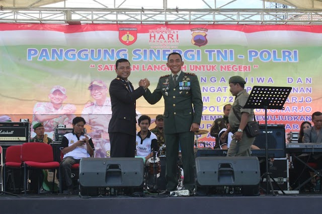 TNI VS POLRI BERADU DI LAPANGAN UPACARA KODIM 0726 SUKOHARJO