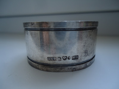 Swedish Solid Silver Napkin Ring G.A.B. M9 Rare