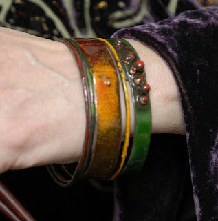 My mom models the East Indies Bracelets