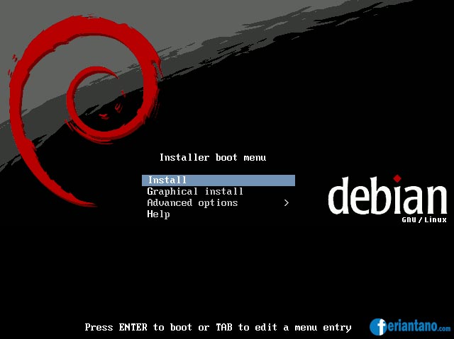 Cara Install Debian 5 Lenny Berbasis Text (CLI) Lengkap Dengan Gambar - Feriantano.com