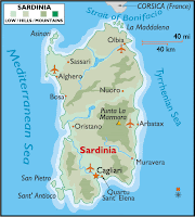 Sardinia Map - Italy