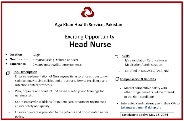 Aga Khan Health Service, Pakistan - Gilgit  Jobs-2024