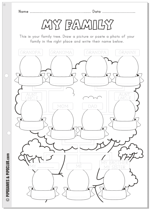 807 New preschool worksheet on family 849 My family worksheet   Preschool and Elementary   Pipo 