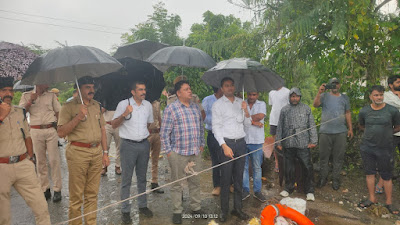 अजमेर : प्रभारी सचिव नवीन जैन ने किया जल भराव क्षेत्रों का अवलोकन