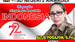 Dinas Pendidikan Kabupaten Minahasa Utara SD Negeri 2 Airmadidi Mengucapkan DIRGAHAYU Republik Indonesia Ke - 72