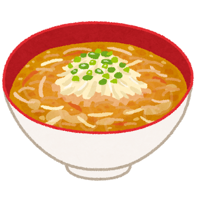 味噌ラーメンのイラスト