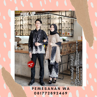 Model Baju Kebaya Batik  Couple Sarimbit Tunik Kombinasi  