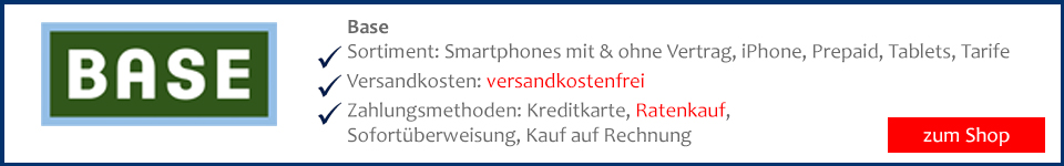 Bei Base Smartphone bestelllen und mit Lastschrift bezahlen