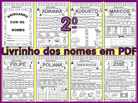 Atividades de alfabetização nomes